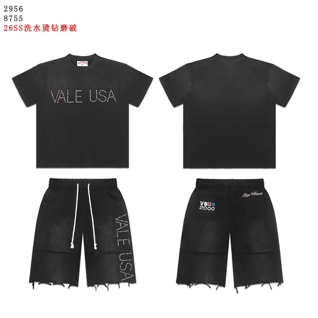 Vale USA Rhinestone T-Shirt or Shorts 2 options