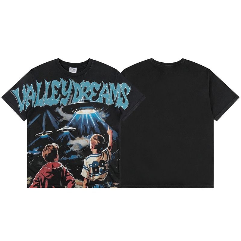 Valley Dream UFO Kids Graphic Short Sleeve T-Shirt