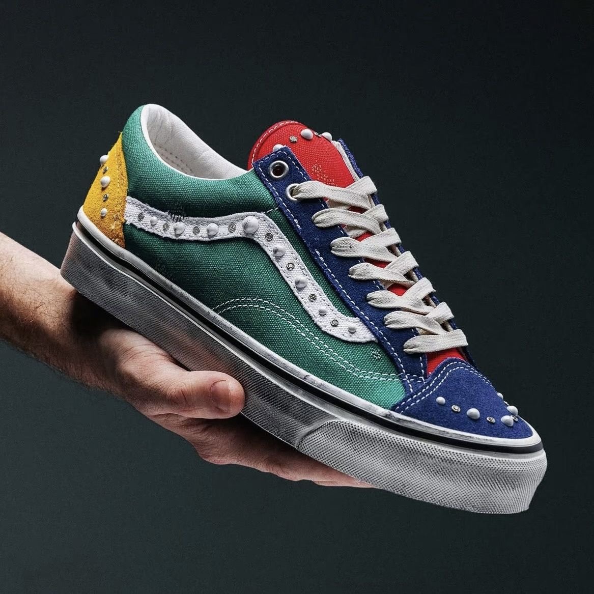 Vans Studded Patchwork Skate Sneakers