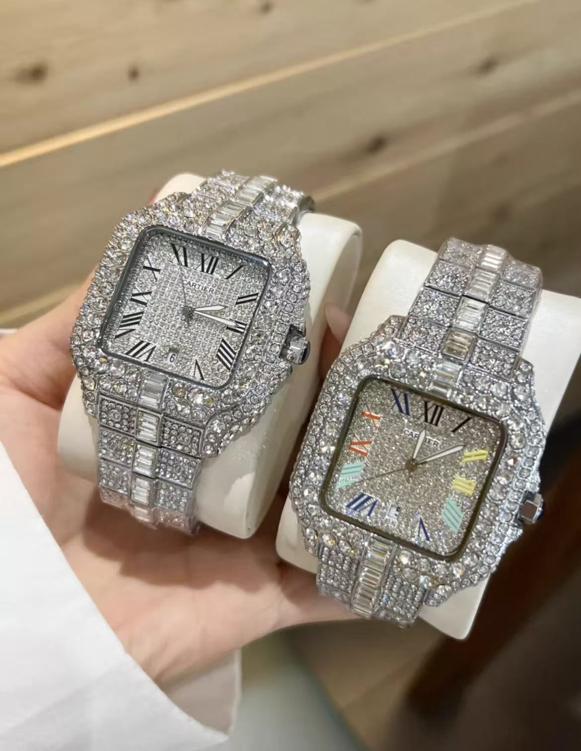 Cartier diamond quartz watch
