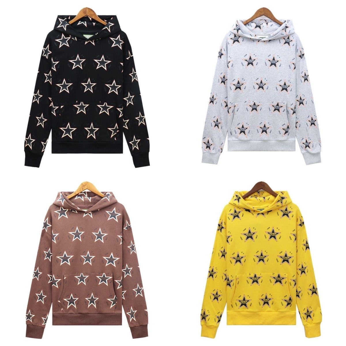 kapok full star printing hoodie
