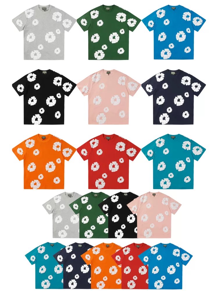 Kapok tshirt various colors puff priniting
