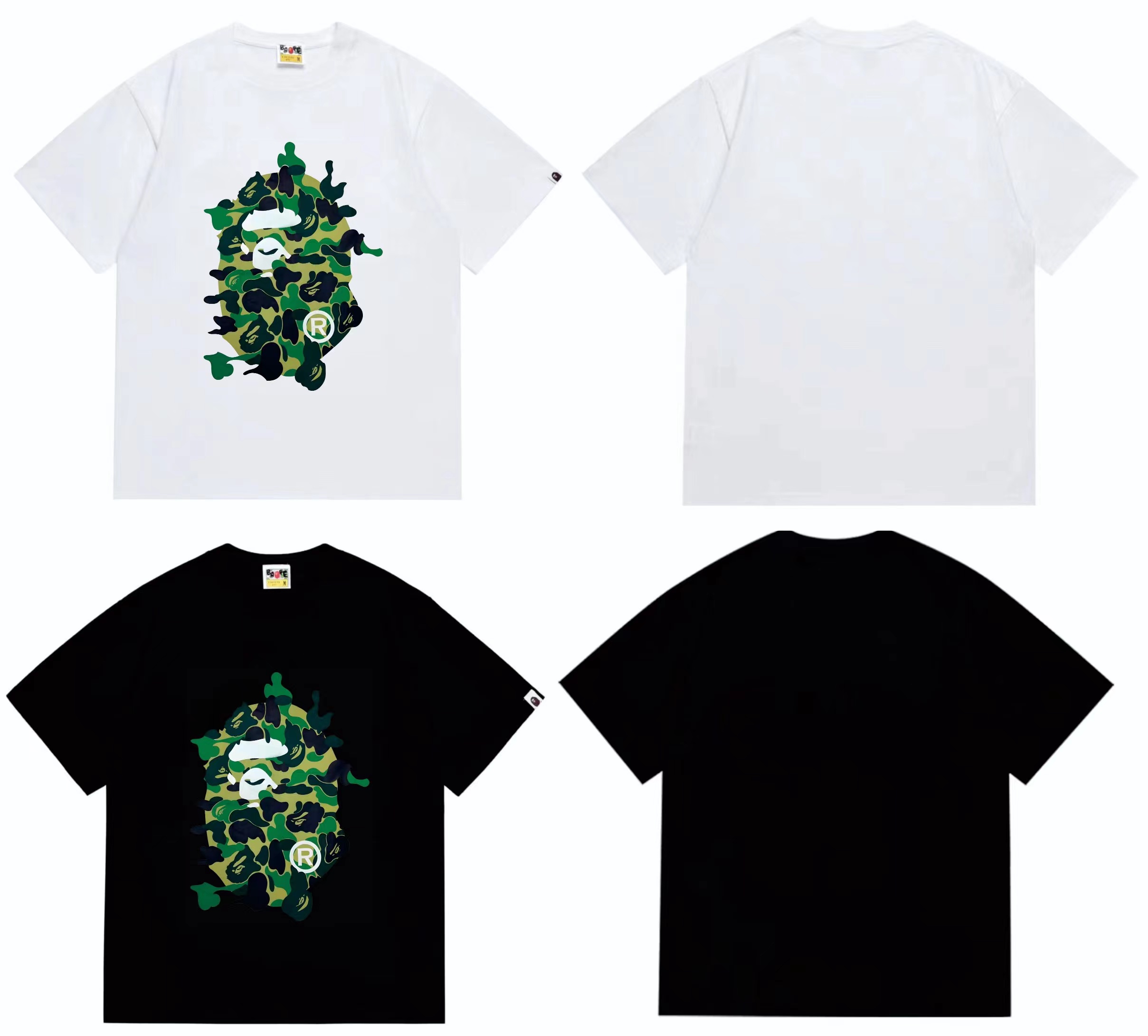 ABC camo rebuild big ape man head tee