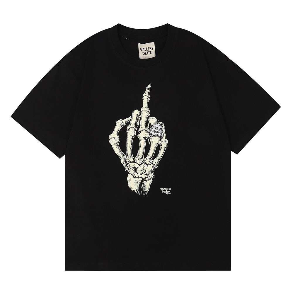 Skull Finger Tee Black Color