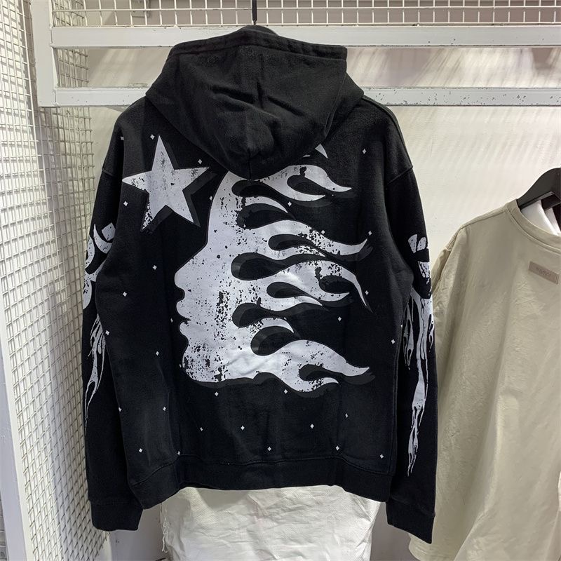 black white point hoodie