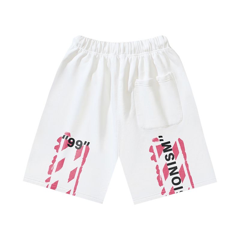Back Pink Print Letters Shorts 2 Color