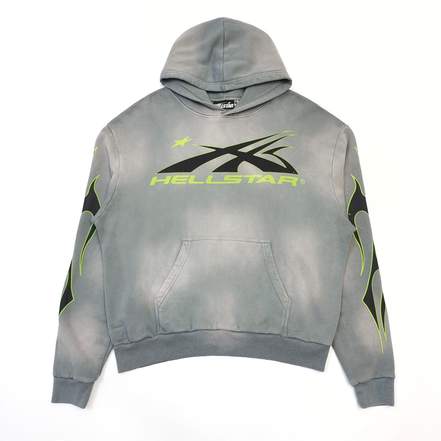 1:1 Version Black Green Logo Hoodie Grey with NFC