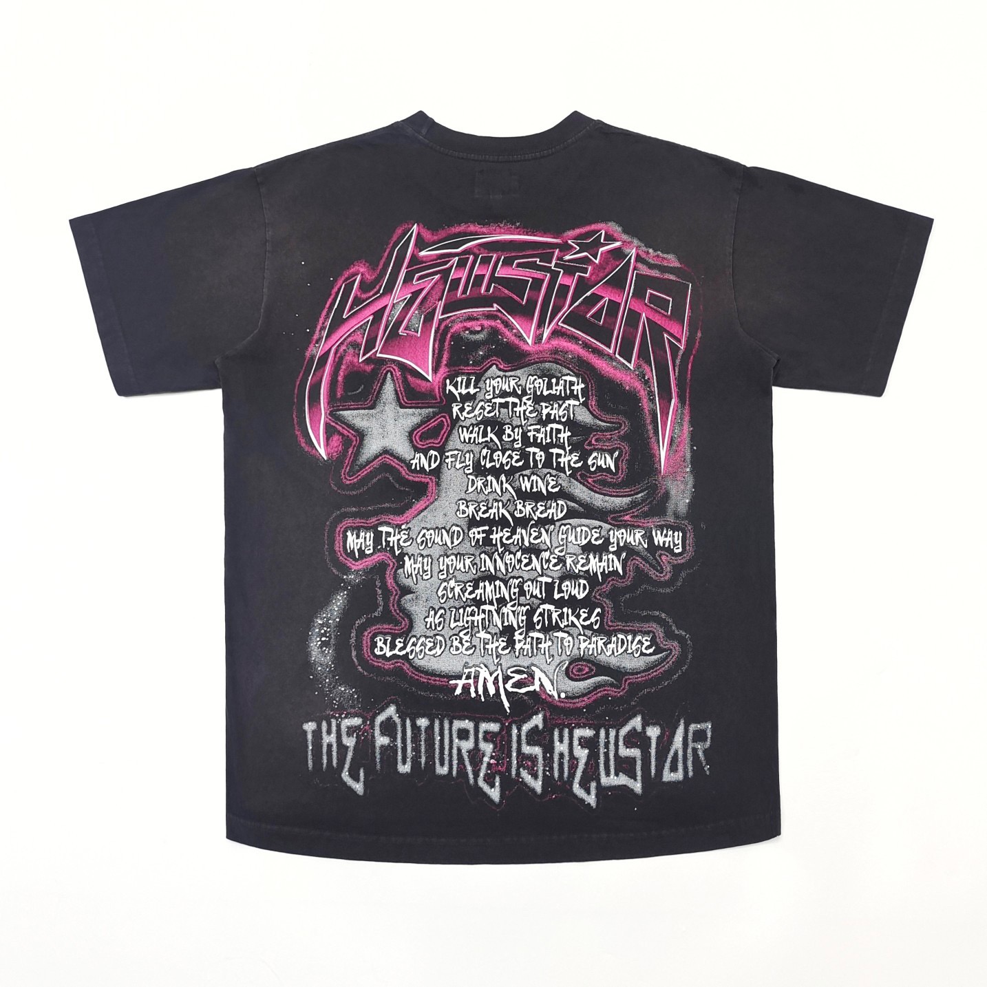1:1 Version Big Face Tee Washed Black