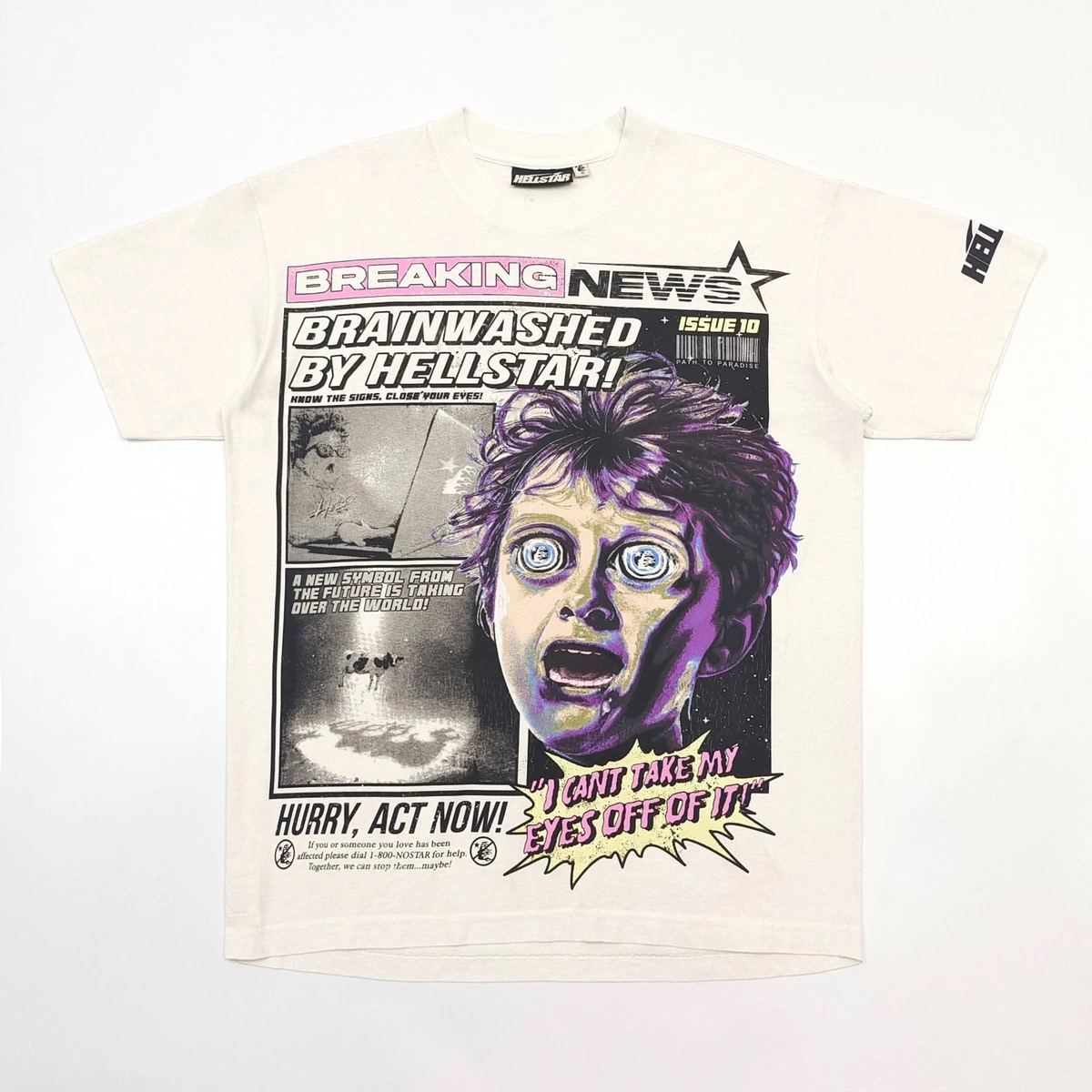 1:1 Version Big Picture Print Tee Washed White