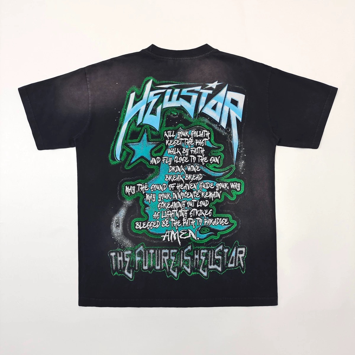 1:1 Verion Big Logo Green Head Tee Black