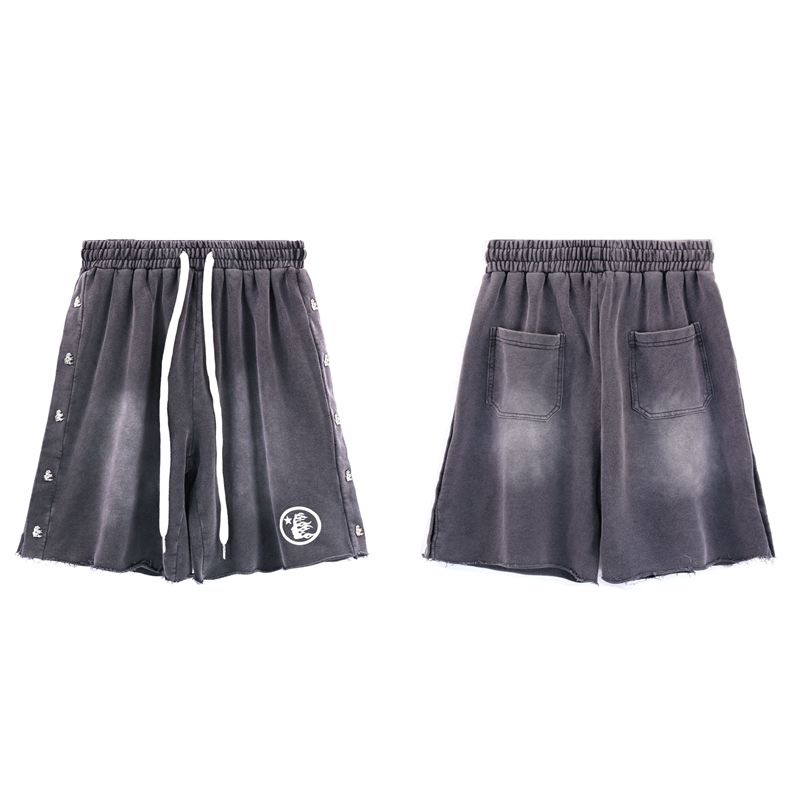 Side Metal Logo Buttons Shorts 2 Colors