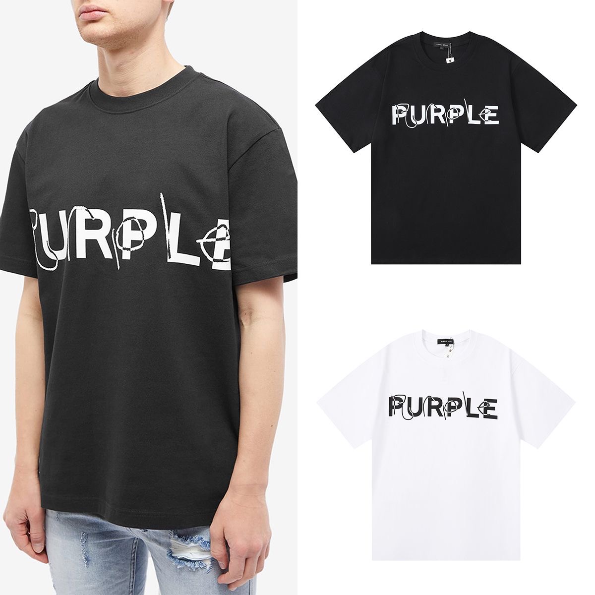 New simple solid color letter printingyarn cotton tshirt