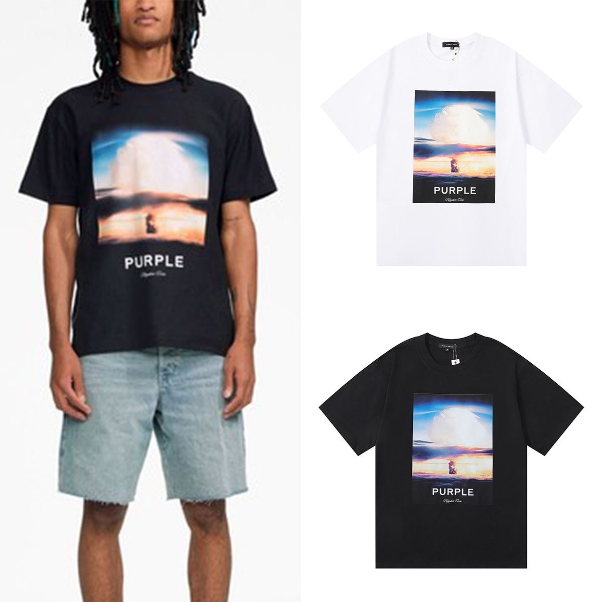 New exposure print  cotton tshirt
