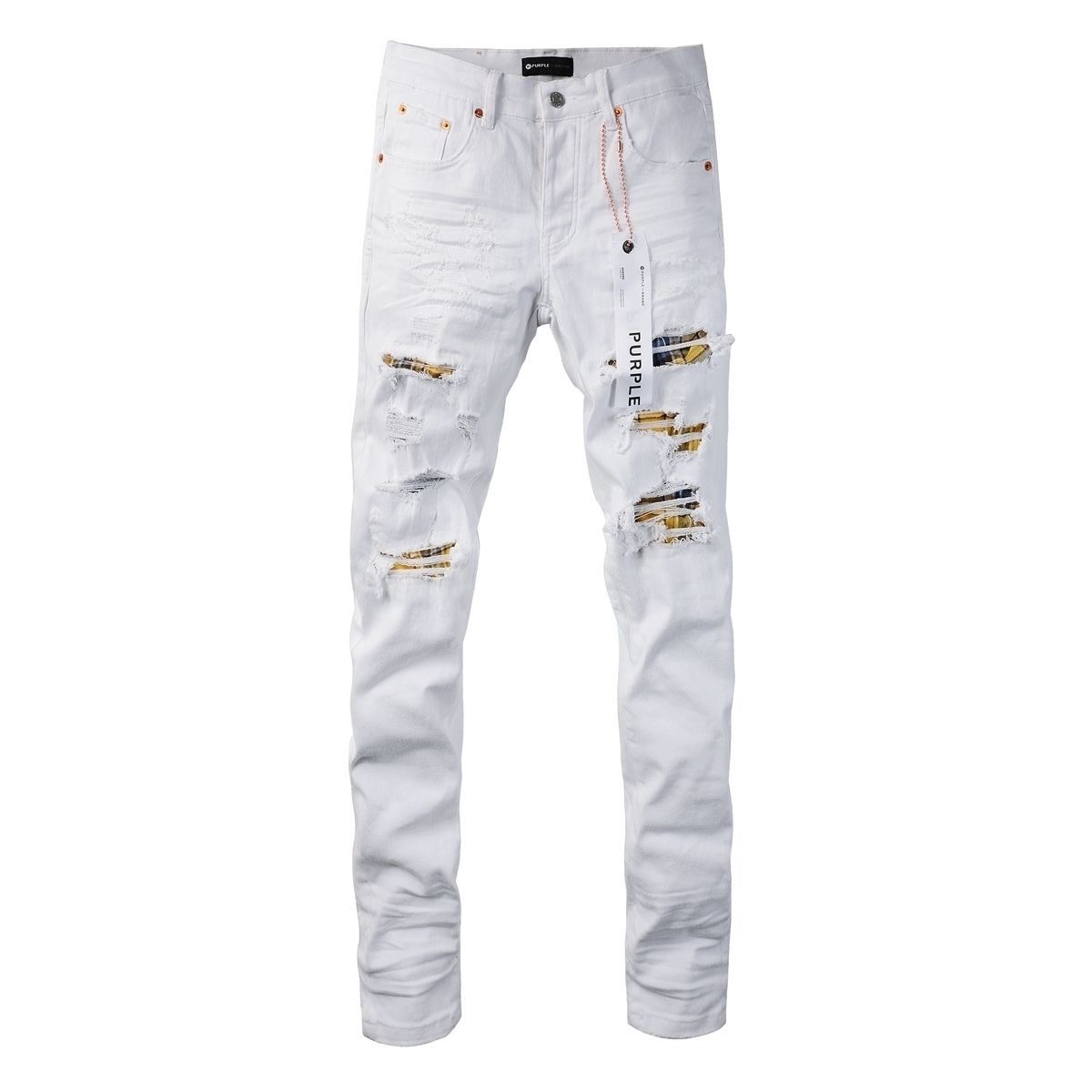 No. 9046 Ripped Jeans White Color