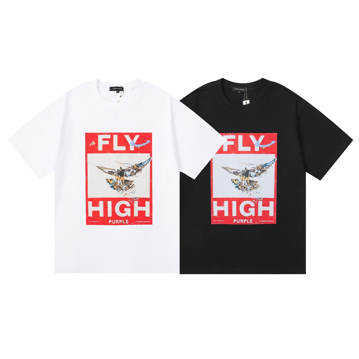 Eagle flying pattern printed tshirt