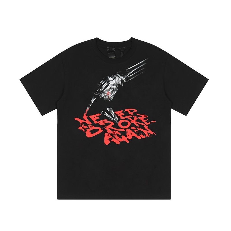Skull Red Letters Tee 2 Colors