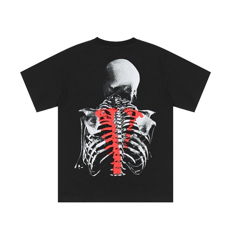 Skull Red Letters Tee 2 Colors