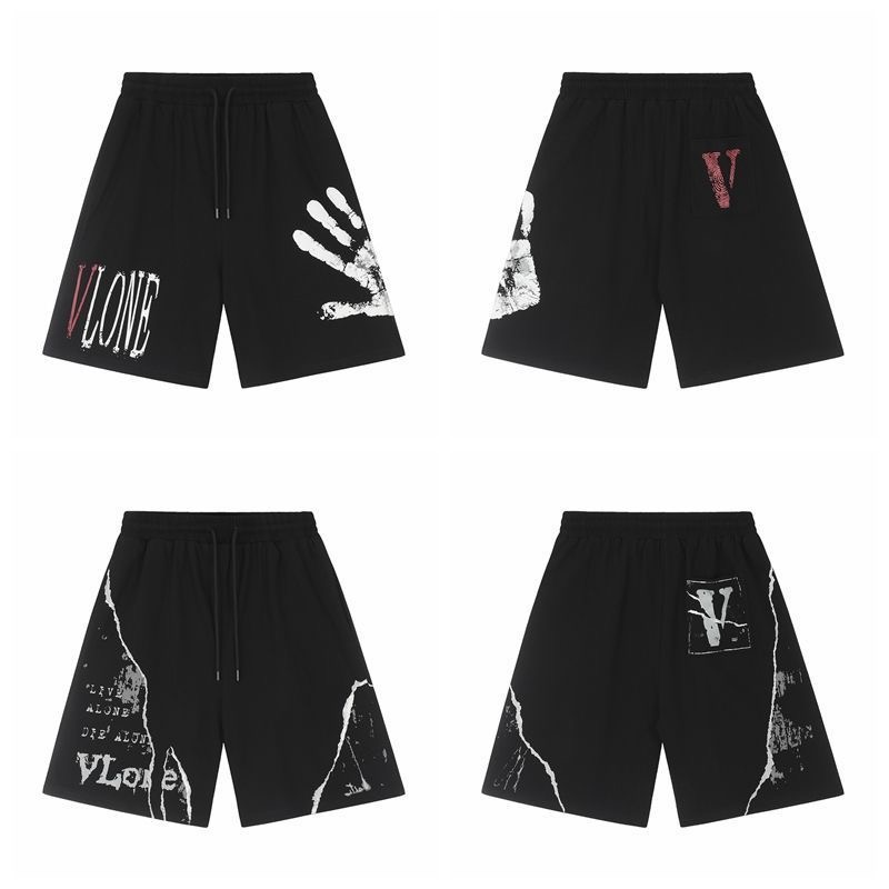 V Letters Shorts Black 2 Colors