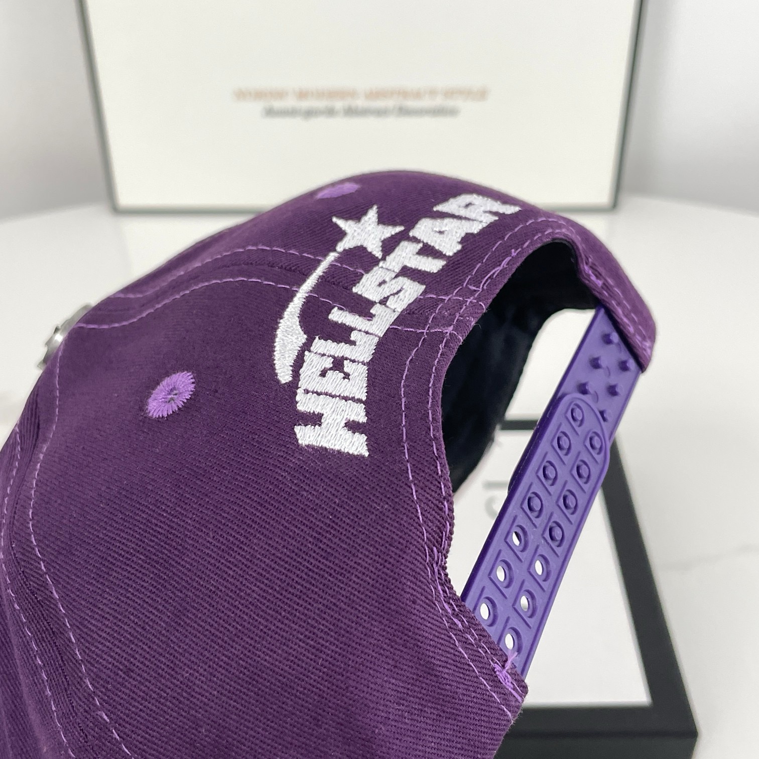 Embroidery logo casual sports baseball purple color cap
