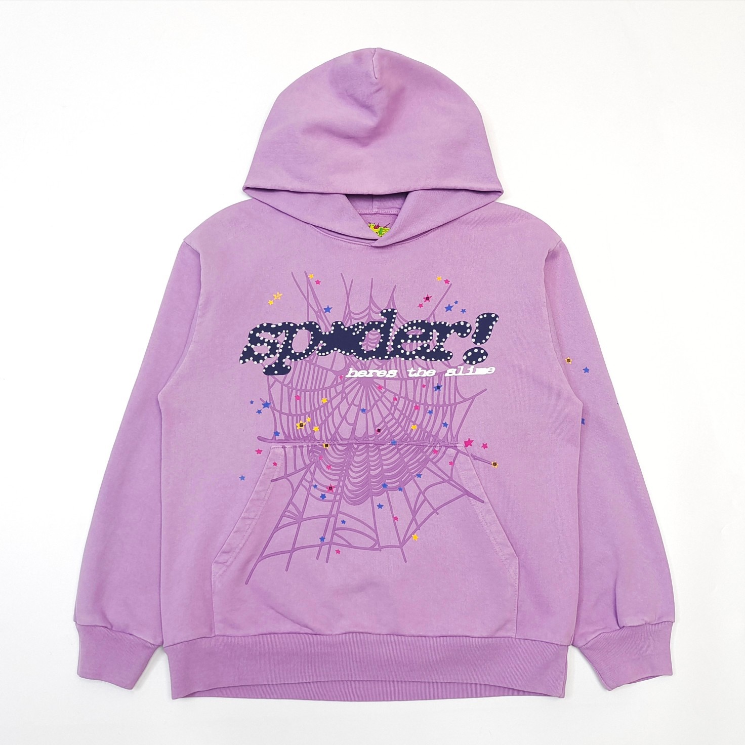1:1 Best Quality Black Letters Hoodie Purple Color