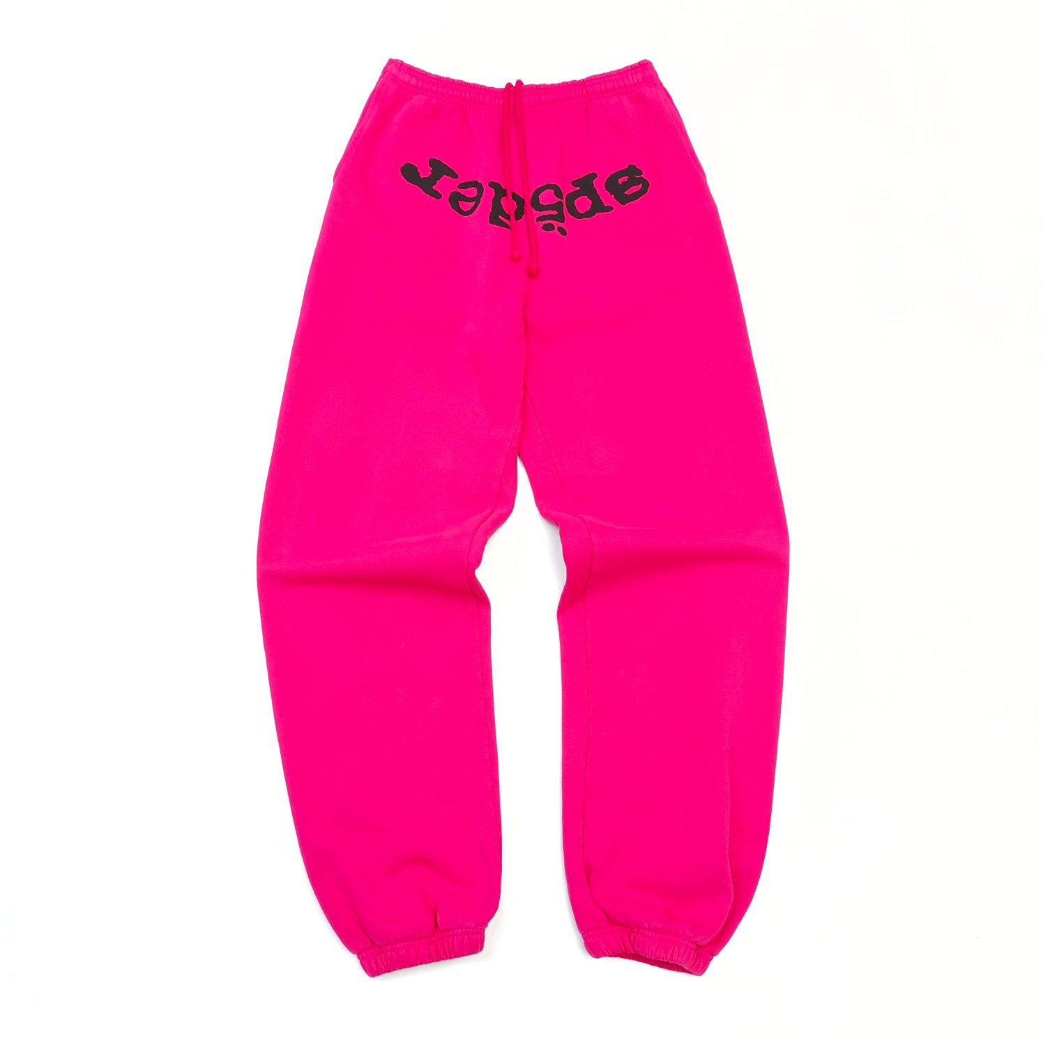 1:1 Best Quality Black Letters Pants Pink