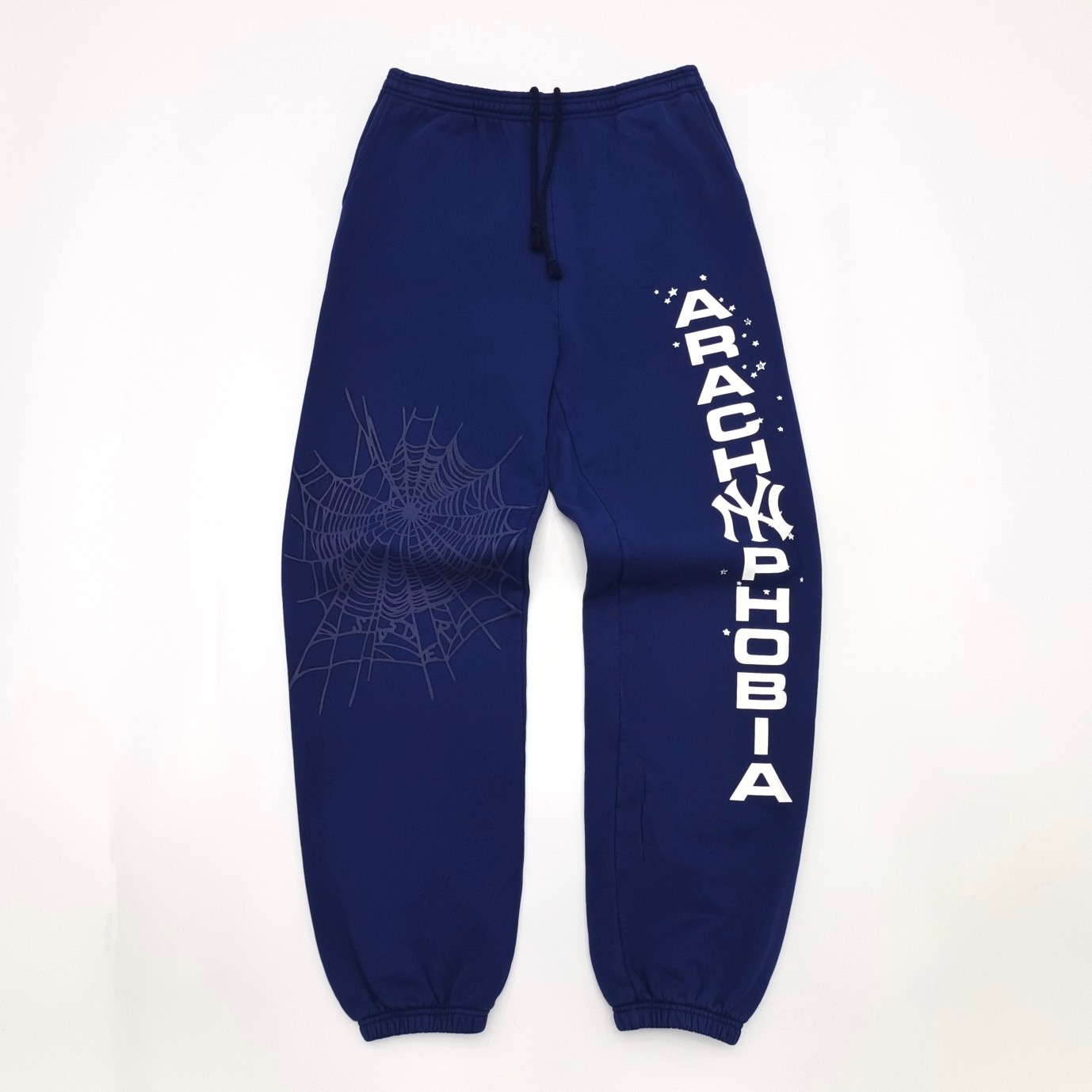 1:1 Best Quality NY Side Letters Pants Navy Color