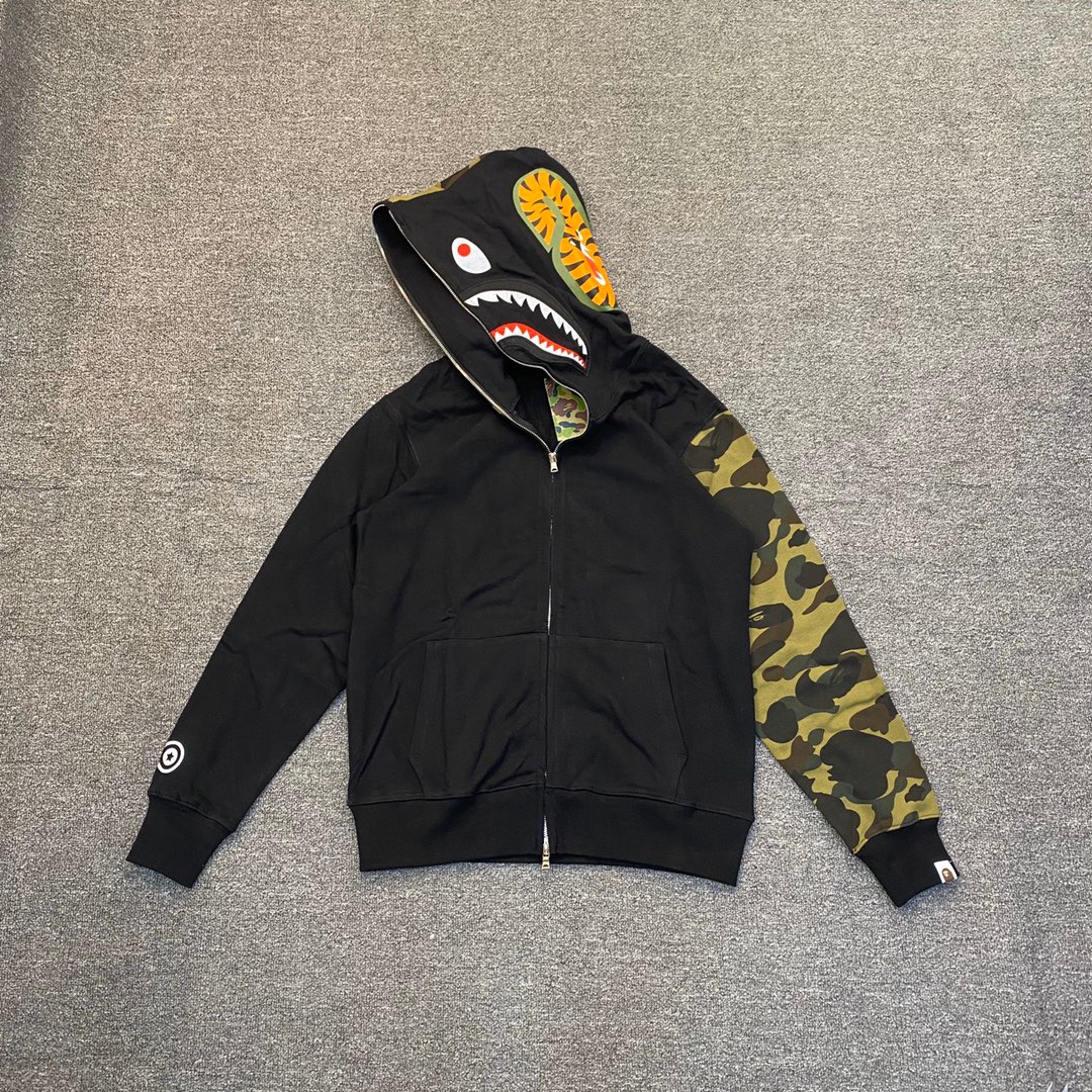 1:1 Best Quality Half Camo Hoodie Black Color
