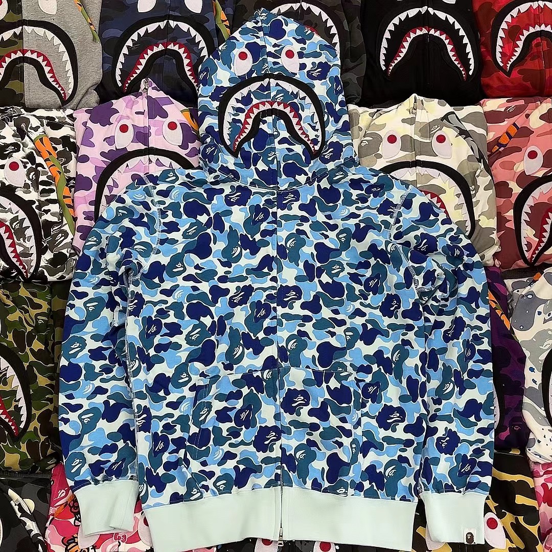 1:1 Best Quality Sky Blue Camo 1 Hood Hoodie