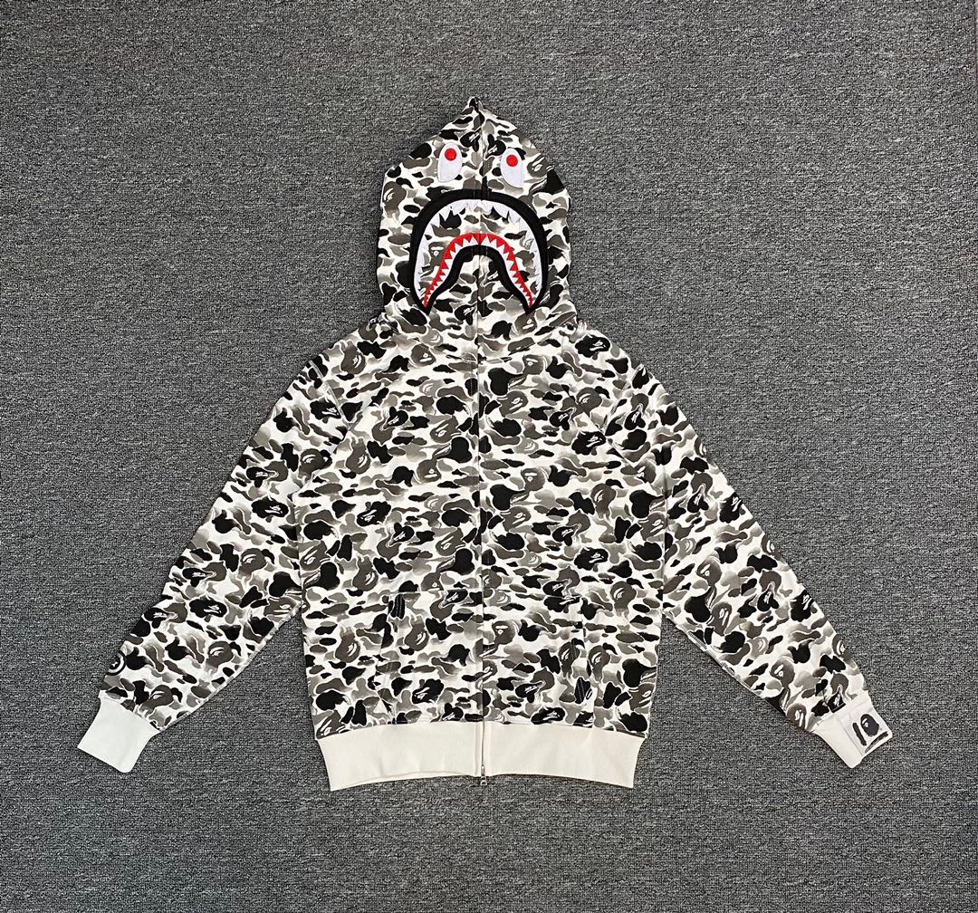 1:1 Best Quality Ink Color Camo Zipper Hoodie