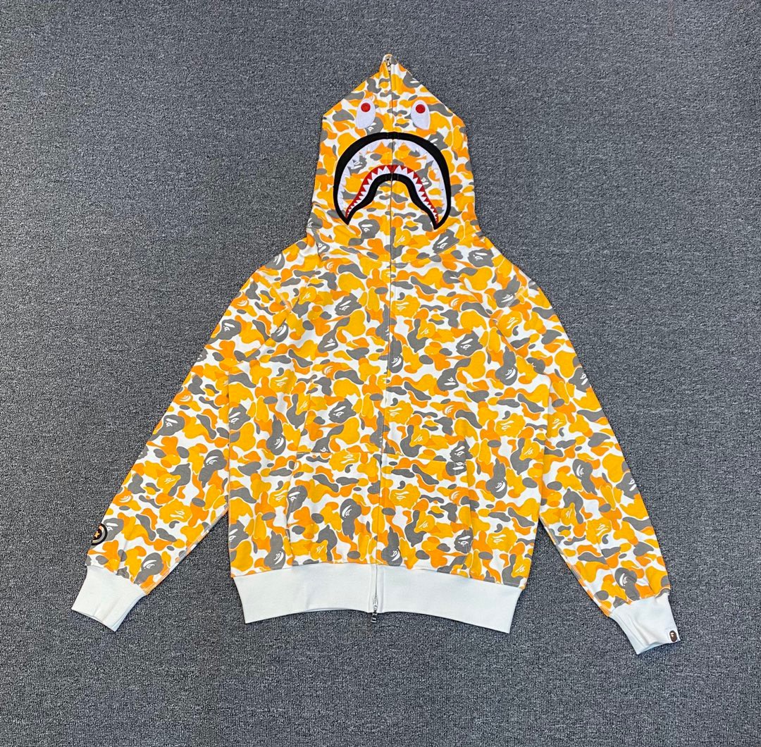 1:1 Best Quality Orange Camo Zipper Hoodie