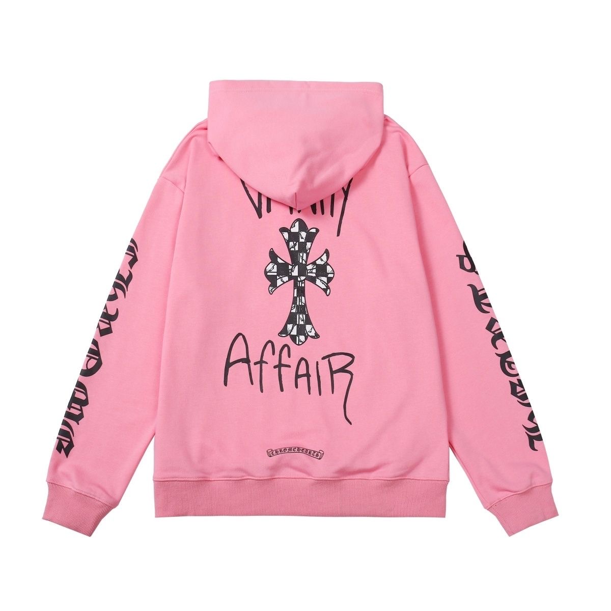 CH Checker Face Logo Hoodie Pink