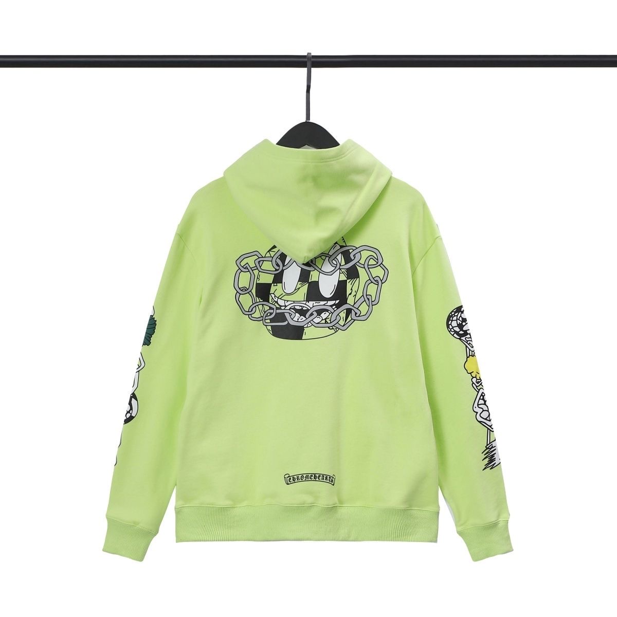 CH Lock Face Hoodie Light Green Color