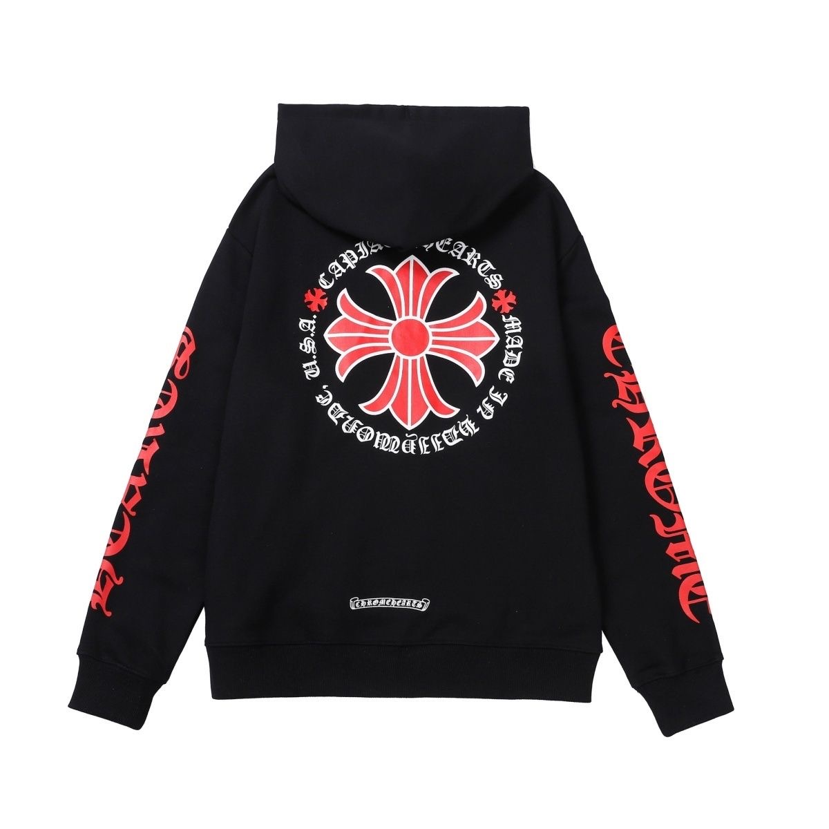 CH Red Cross Logo Zipper Hoodie Black