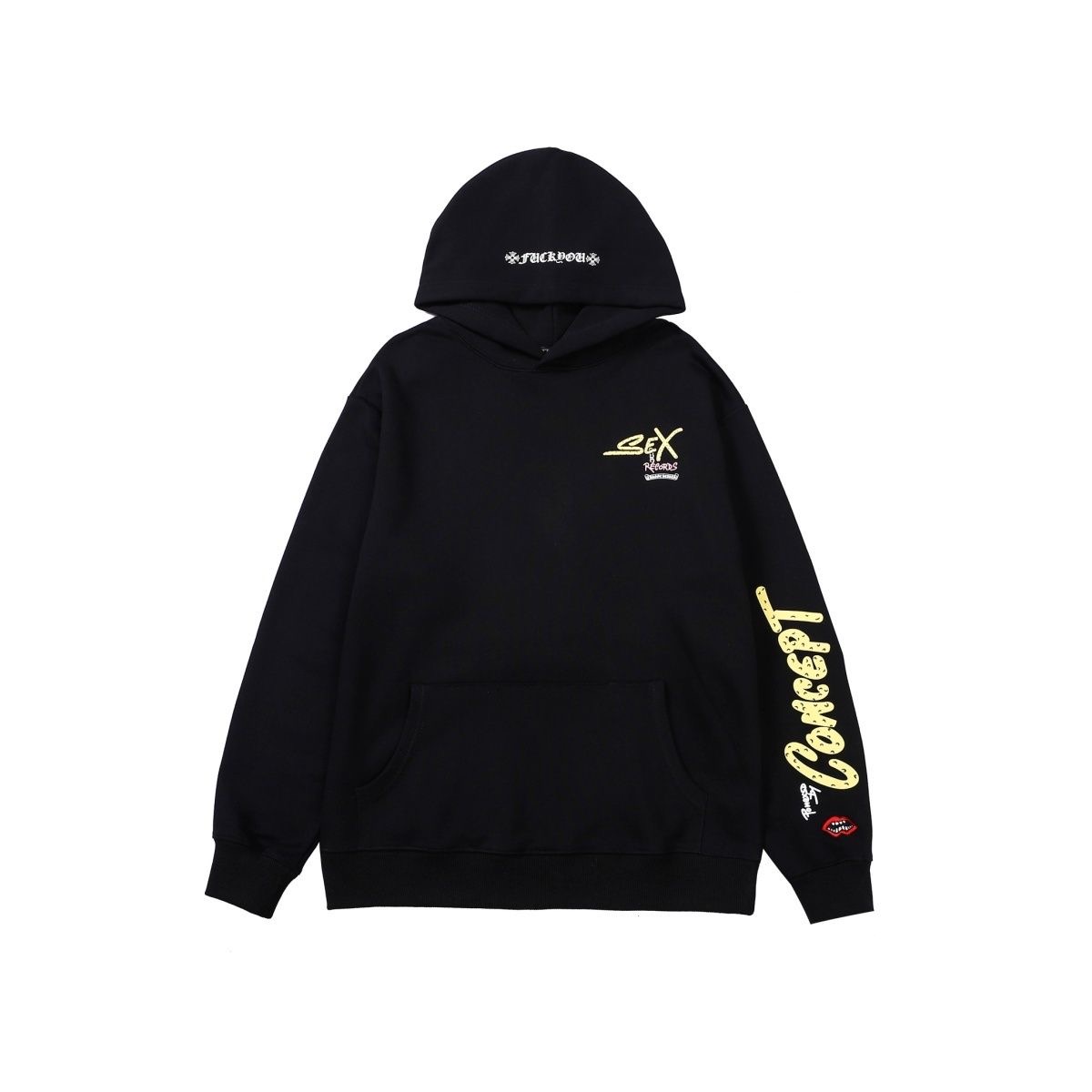 CH Sex Back Woman Hoodie Black Color