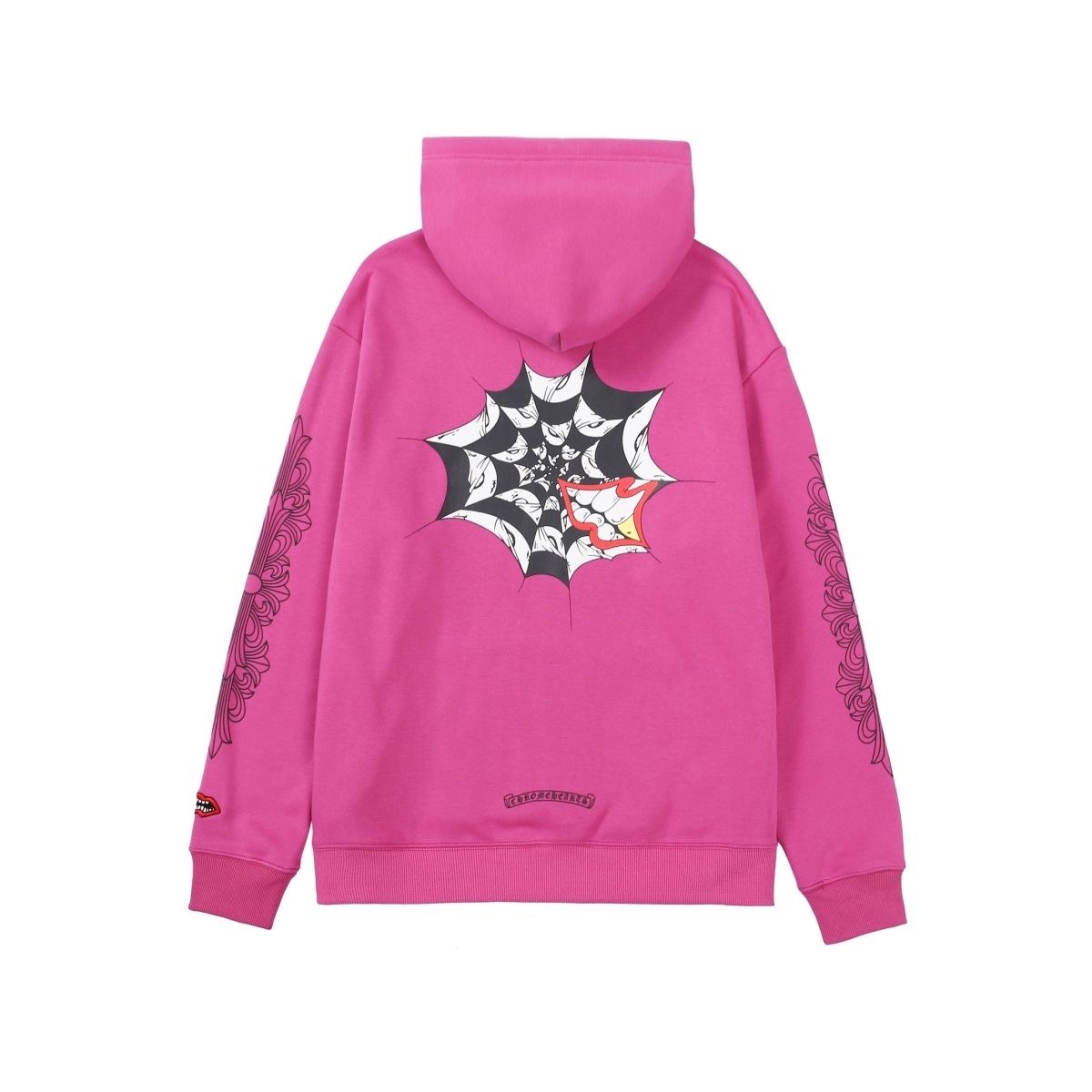 CH Spider Checker Print Hoodie Pink