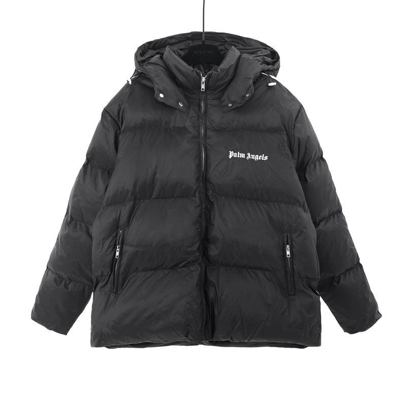 Small Letters Logo Down Jacket Black Color