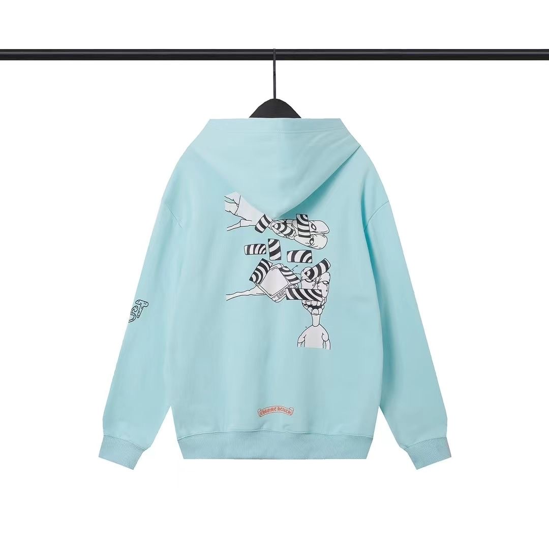 CH Back Watch TV Hoodie Sky Blue Color