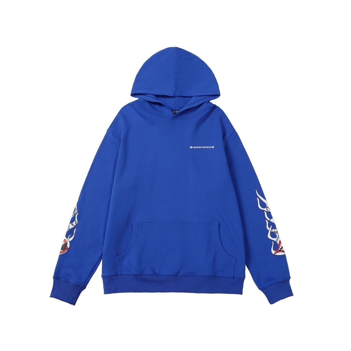 CH Back Robot Print Hoodie Blue Color