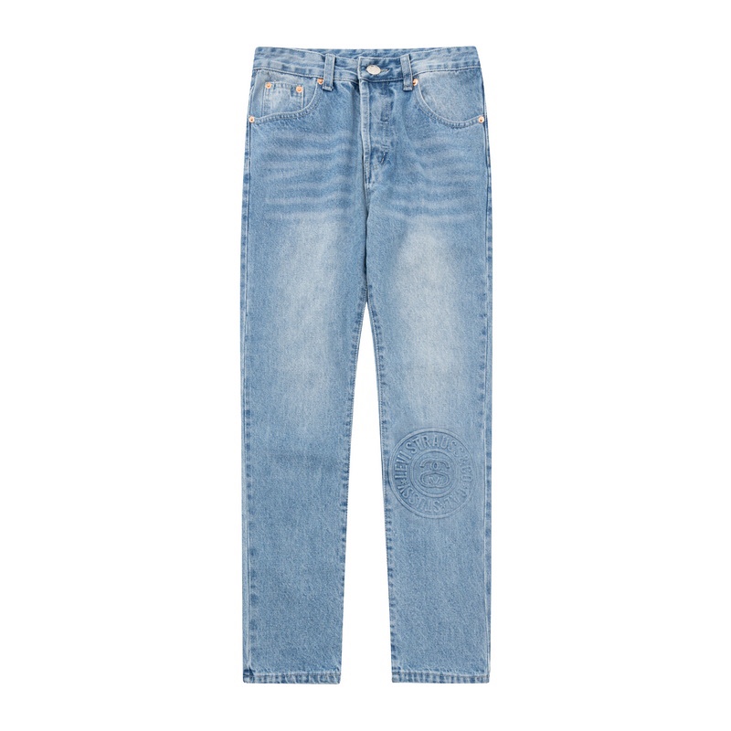 Stussy Logo Jeans Blue Color
