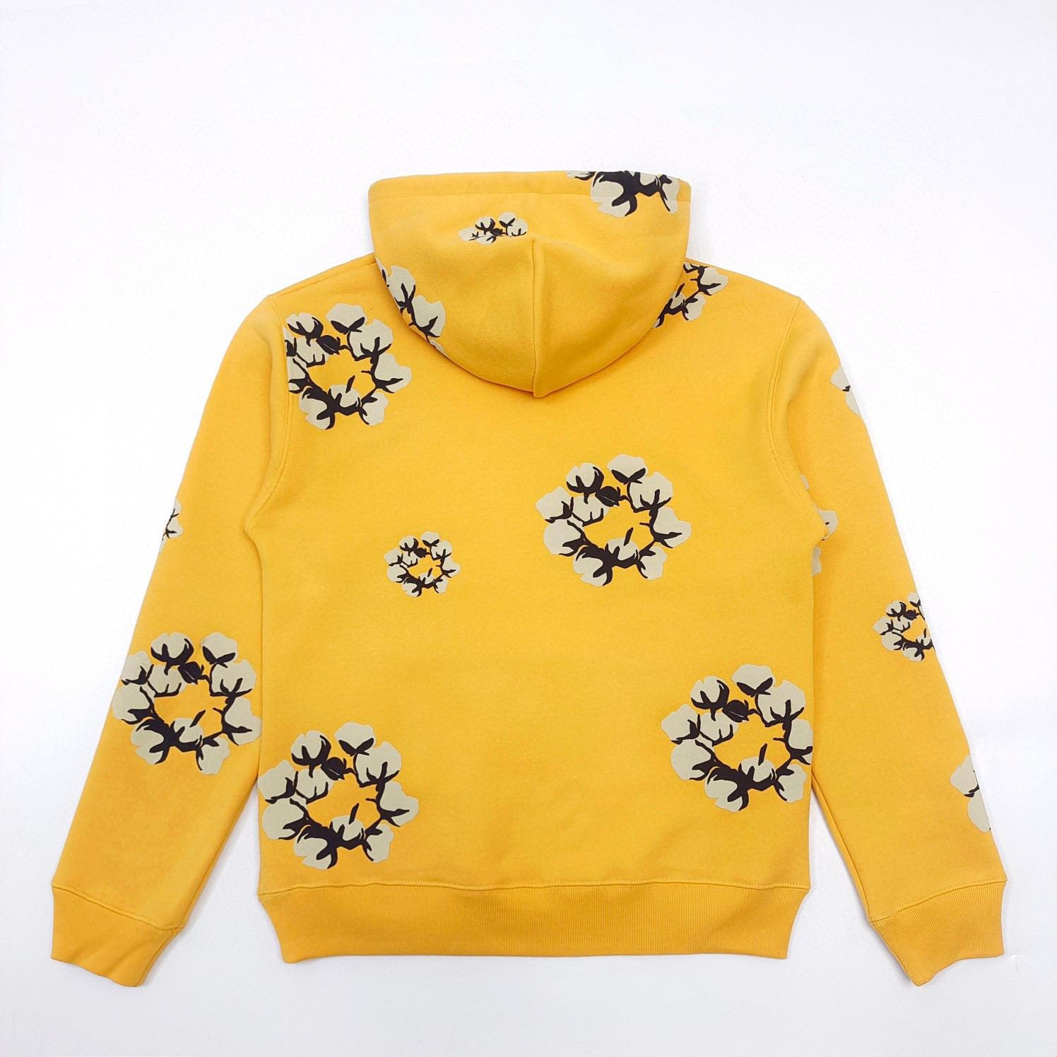 1:1 Best Quality Denim Tears cotton Logo Hoodie Yellow