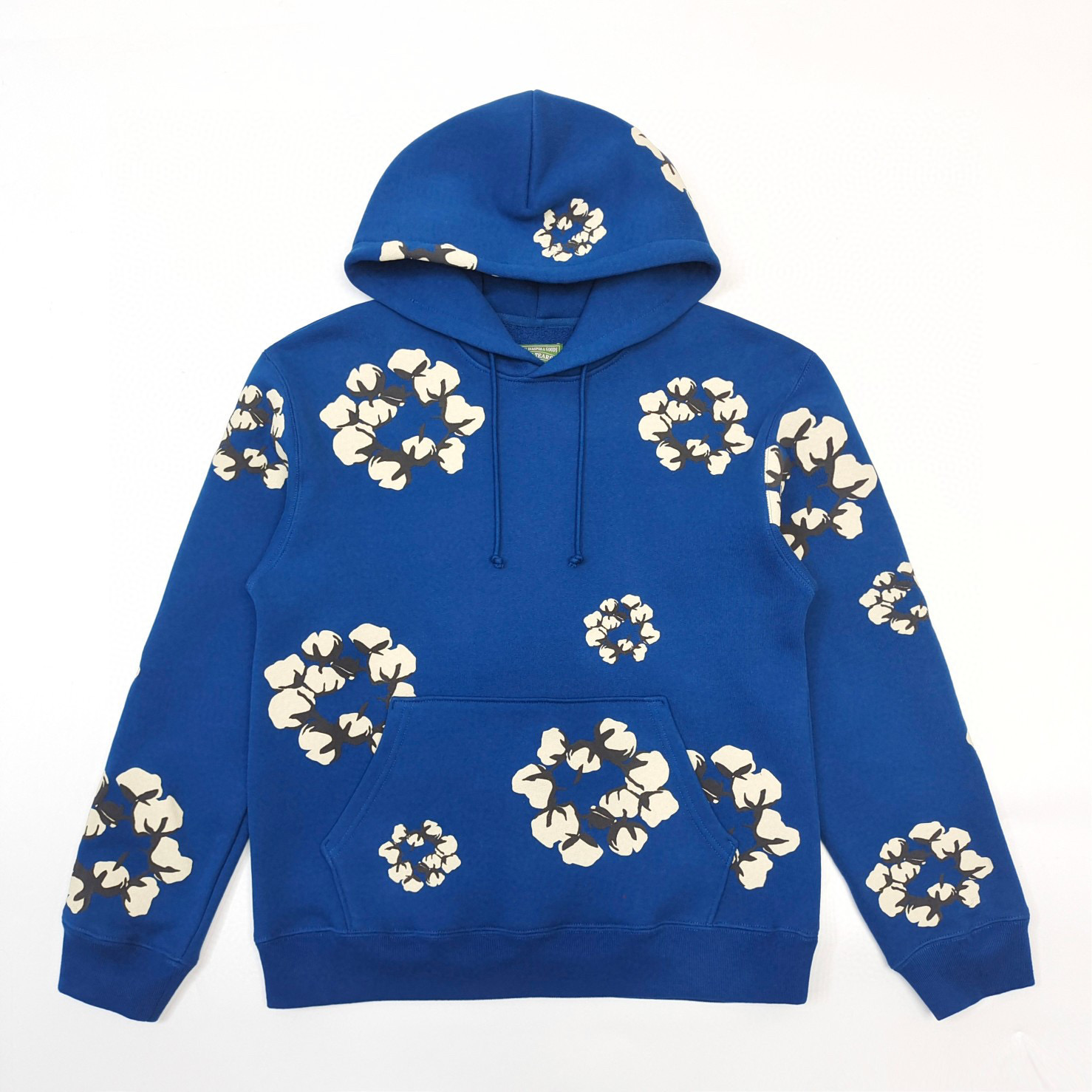 1:1 Best Quality Denim Tears Cotton Logo Hoodie Blue