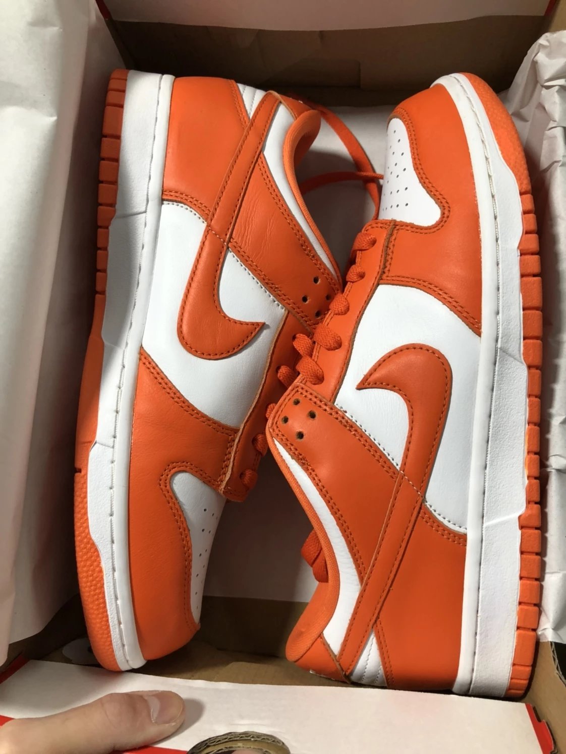 Nike Dunk Low Orange & White Color
