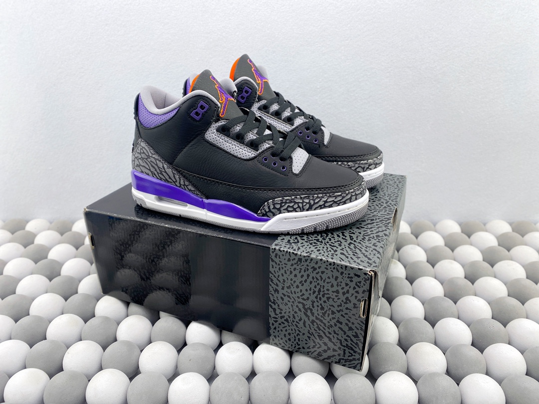 2024 Air Jordan 3 Retro Black X Purple Color