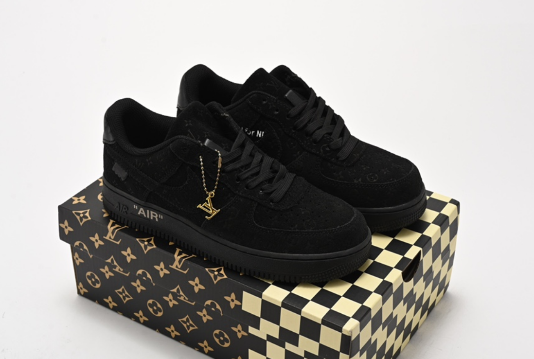 2024 LV Trainer X Nike Air Force 1 Low Black Color