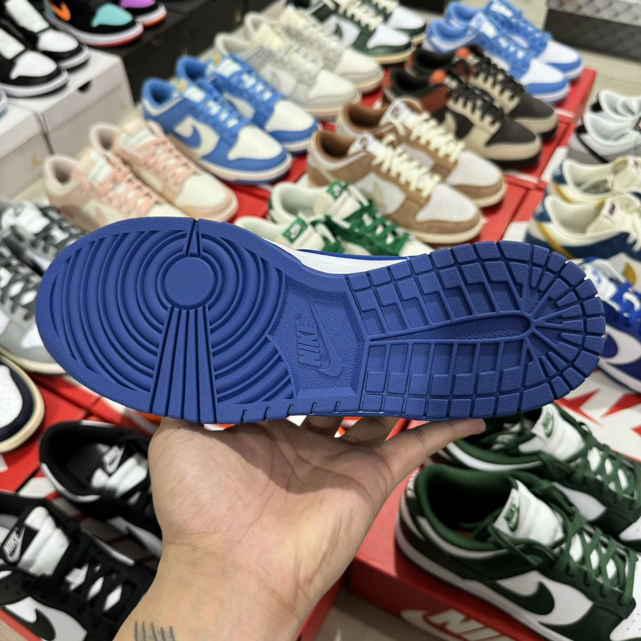 SB Dunk Low Navy & White Color