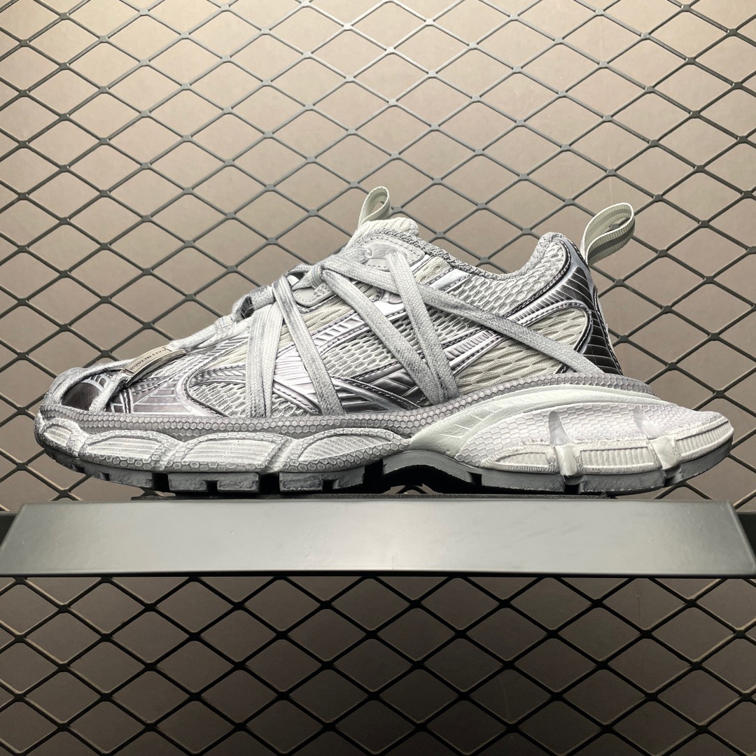 balenciaga 3xl extreme laces VG sliver shoes