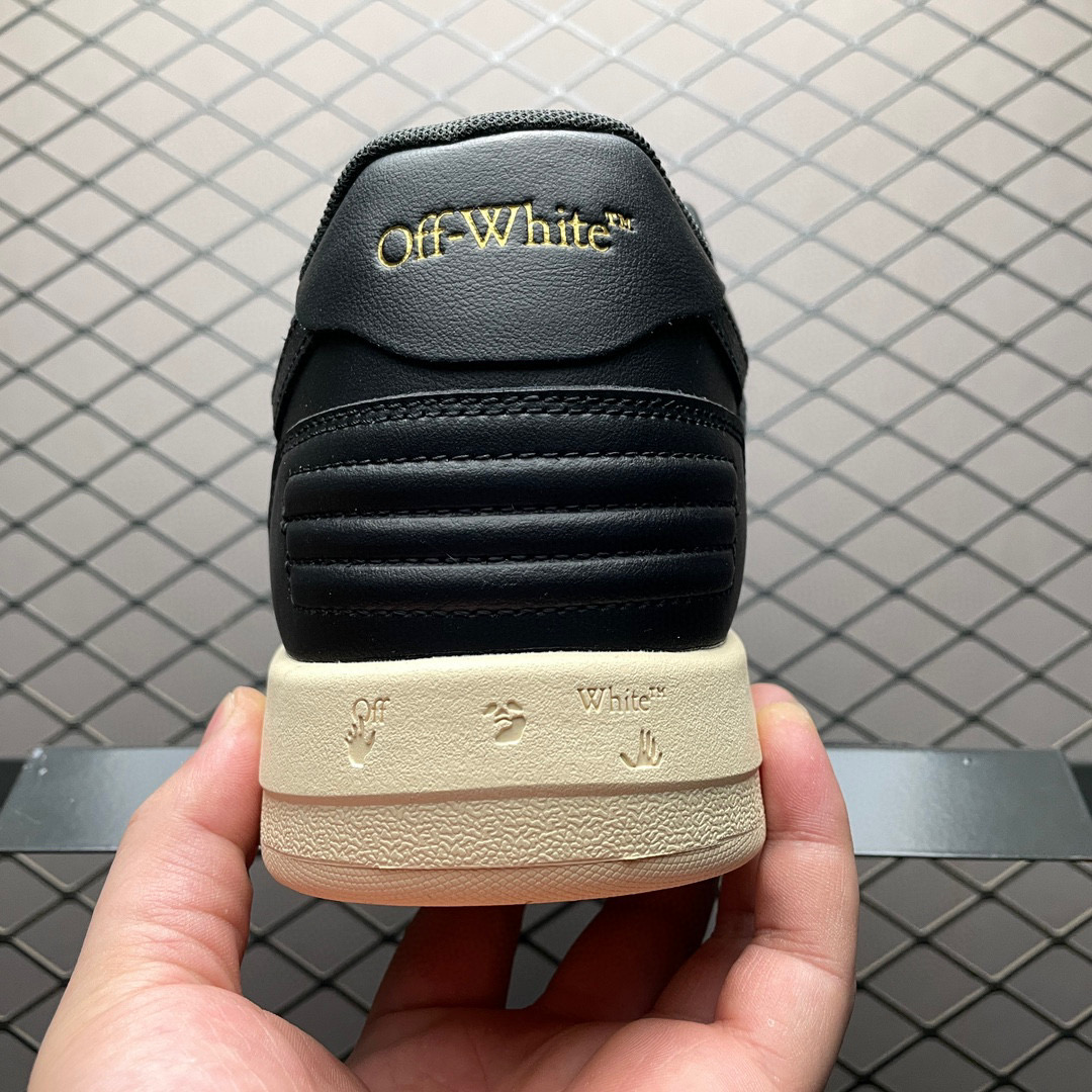 1:1 Best Quality Off White Out of Office Shoes Black Leather