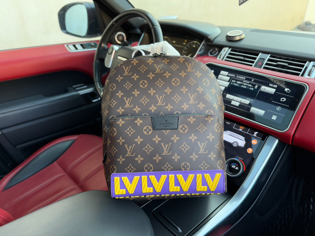 LV Discovery Brown Backpack with Bottom Logo