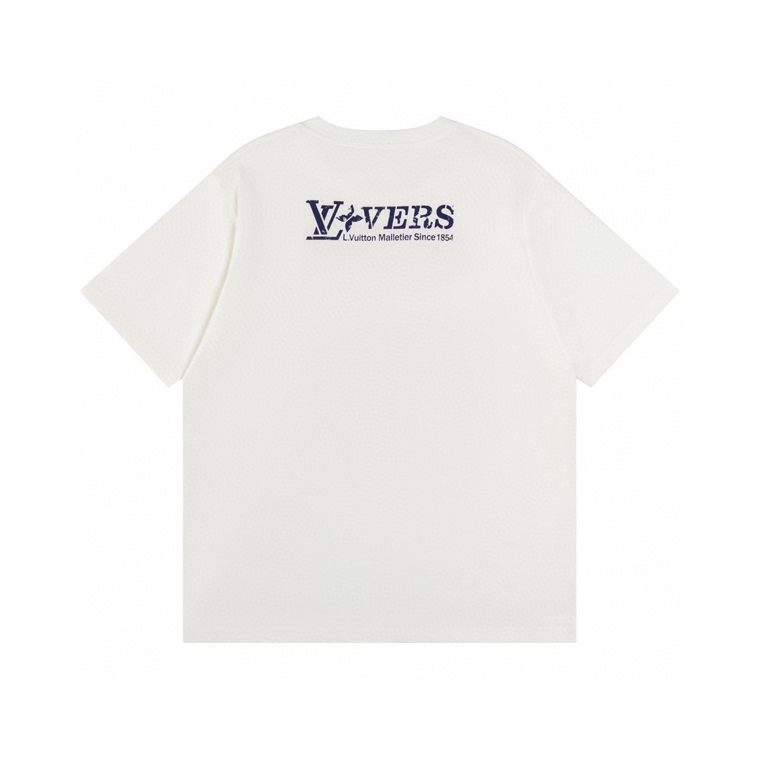 LV 2025 SS Sunset Tee White Color