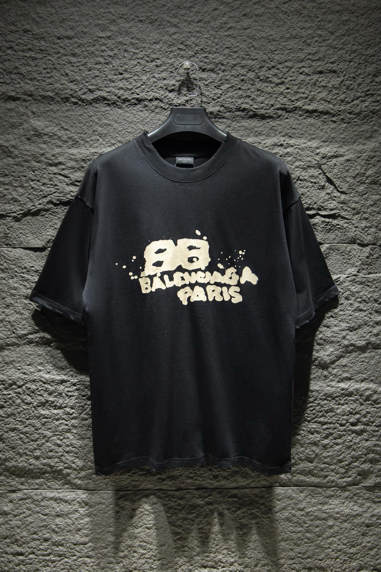 balenciaga graffiti black tee